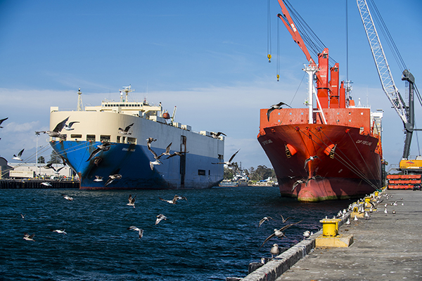 Two Large Ships at The Port of Hueneme