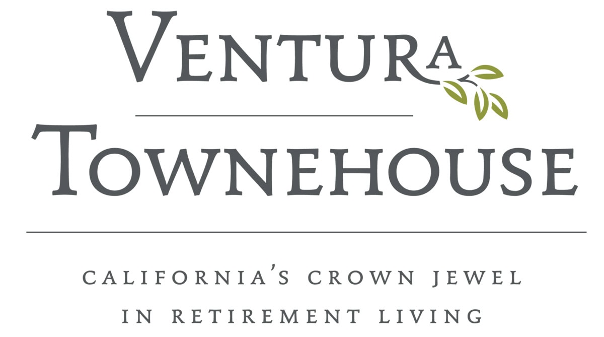Ventura Townehouse logo with tagline California's Crown Jewel in Retirement Living.